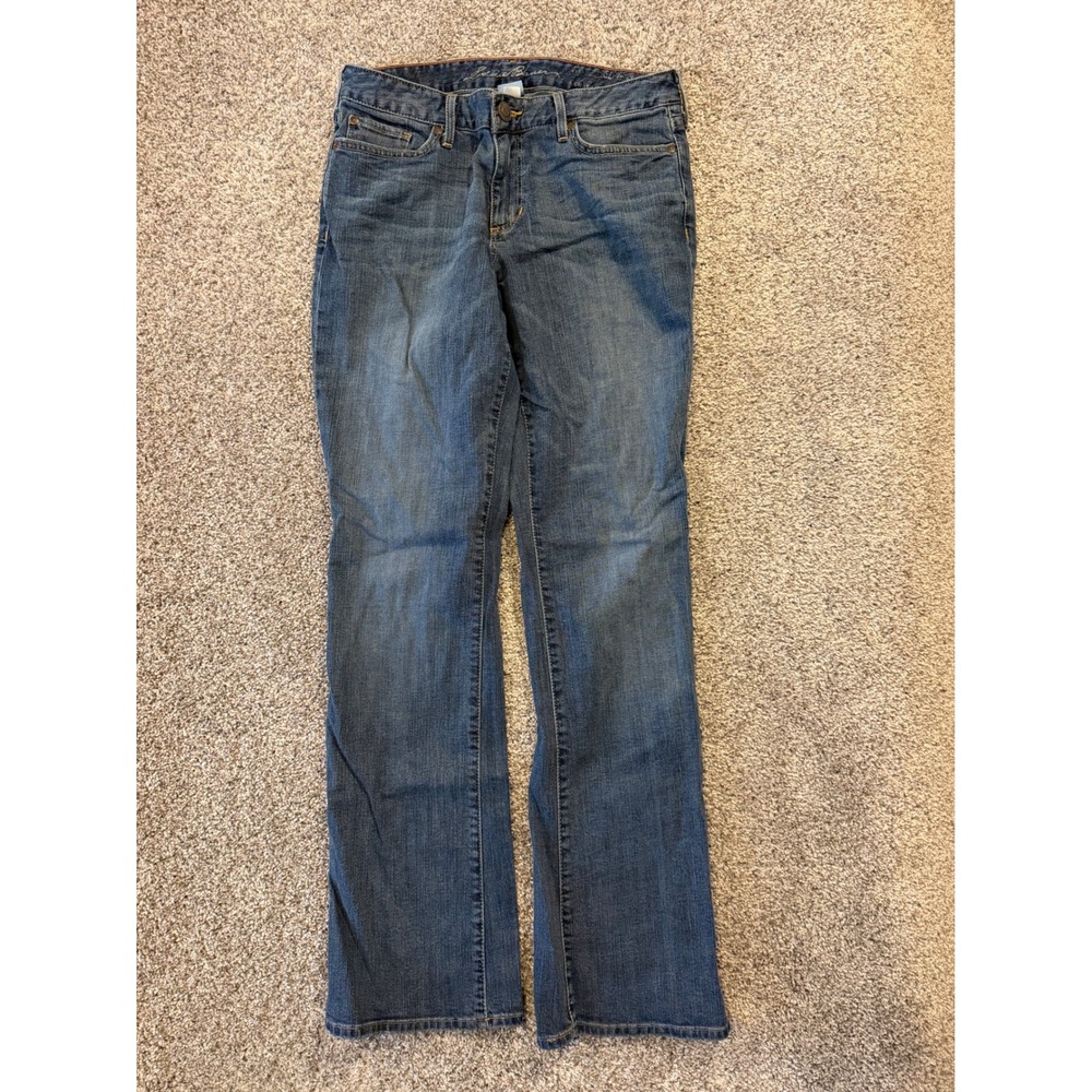 Eddie Bauer Jeans Womens 4 Blue Slightly Curvy Bootcut Stretch Denim Pants